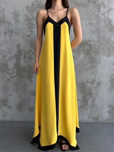 Askılı Maxi Boy Elbise