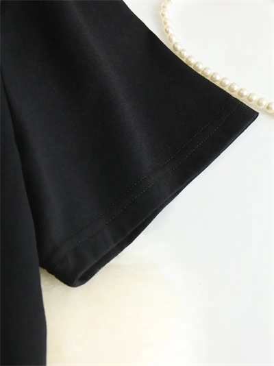 Baskılı Oversize Bisiklet Yaka T-shirt - Siyah