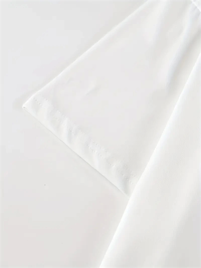 Baskılı Oversize Bisiklet Yaka T-shirt - Beyaz