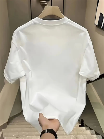 Baskılı Oversize Bisiklet Yaka T-shirt - Beyaz