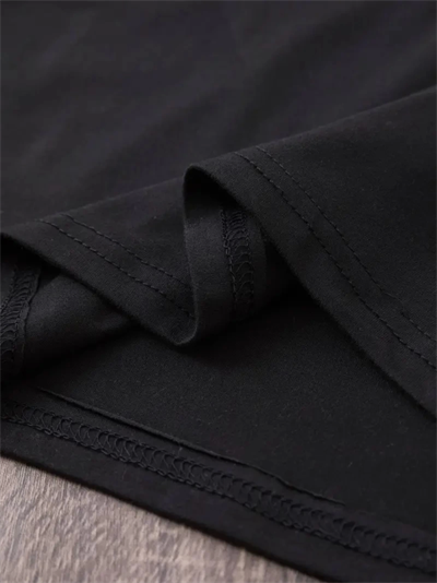 Baskılı Oversize Bisiklet Yaka T-shirt - Siyah