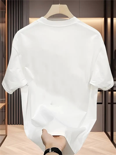 Baskılı Oversize Bisiklet Yaka T-shirt - Beyaz