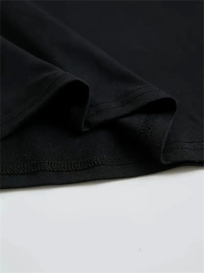 Baskılı Oversize Bisiklet Yaka T-shirt - Siyah