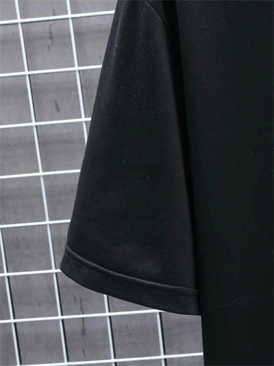 Baskılı Oversize Bisiklet Yaka T-shirt - Siyah