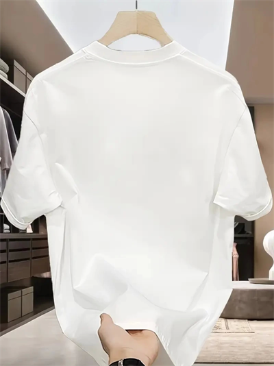 Baskılı Oversize Bisiklet Yaka T-shirt - Beyaz