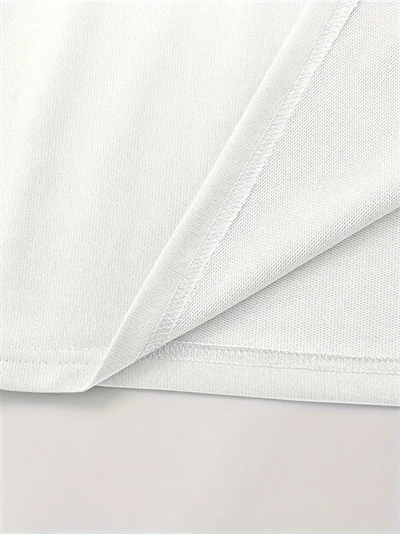 Baskılı Oversize Bisiklet Yaka T-shirt - Beyaz