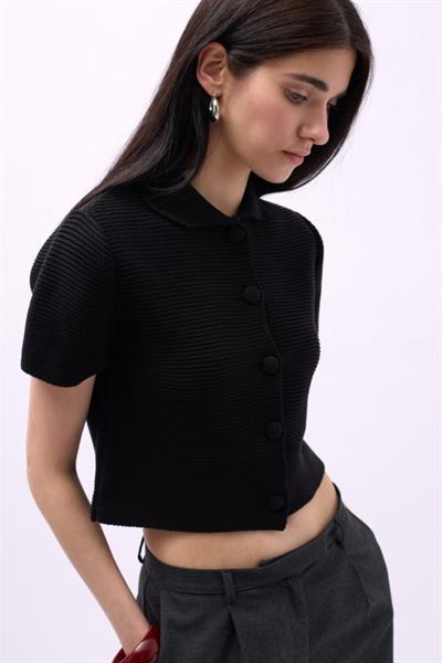 Bebe Yaka Düğmeli Bluz