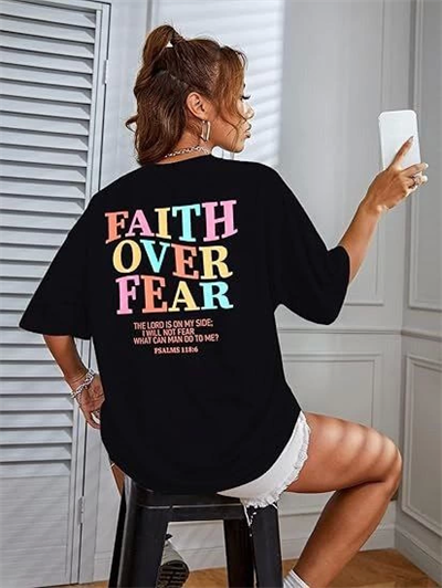 Bisiklet Yaka Baskılı T-shirt - Siyah