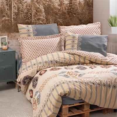 Cotton Box Ethnic Tek Kişilik Nevresim Takımı Dakota Gri