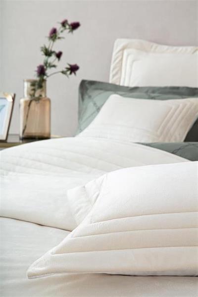 Ecocotton Yatak Örtüsü Çift Kişilik Krem Feza 240X260 %100 Organik