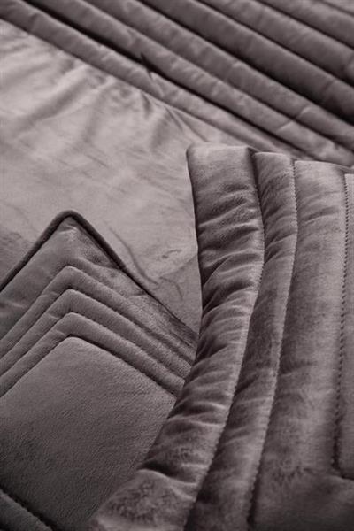 Ecocotton Yatak Örtüsü Takımı Çift Kişilik Antrasit Feza 240X260 %100 Organik