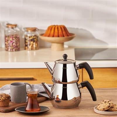 Emsan Luna Midi Inox Çaydanlık Takımı