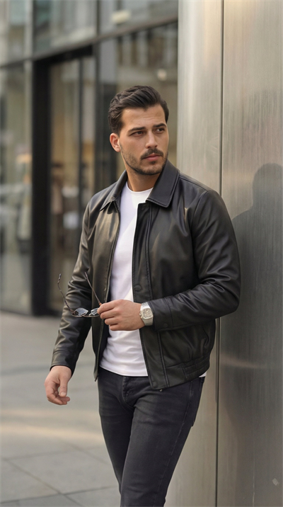 Erkek Astarlı Deri Ceket