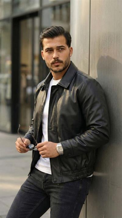Erkek Astarlı Deri Ceket