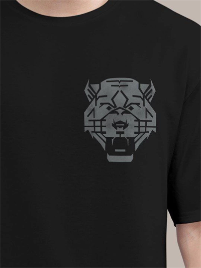 Erkek Baskılı Oversize T-shirt - Siyah