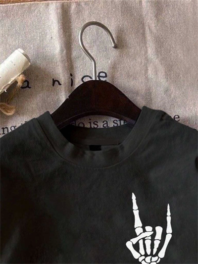 Erkek Baskılı Oversize T-shirt - Siyah