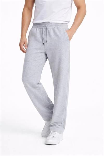 Erkek Düz Paça Beli Lastikli İpli Günlük Spor Eşofman Altı Rahat Fit - Gri