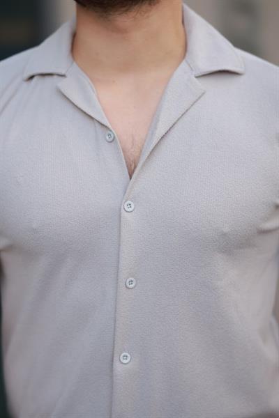 Erkek Kısa Kollu örme Kumaş Pamuklu Gömlek