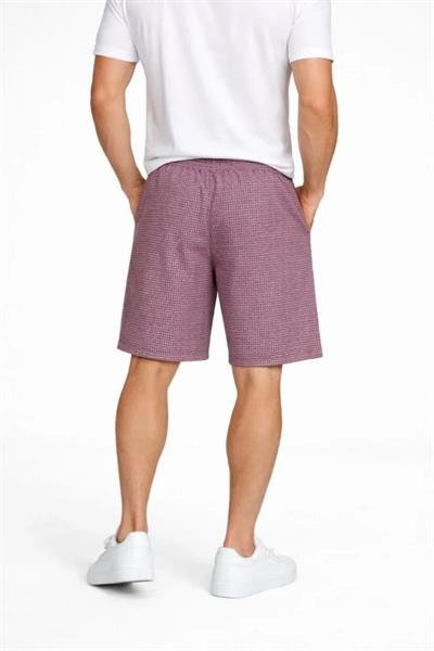 Erkek Pötikareli Şort – Beli Lastikli Bağcıklı, Cepli, Rahat Kesim Günlük Yazlık Şort - Gül Kurusu