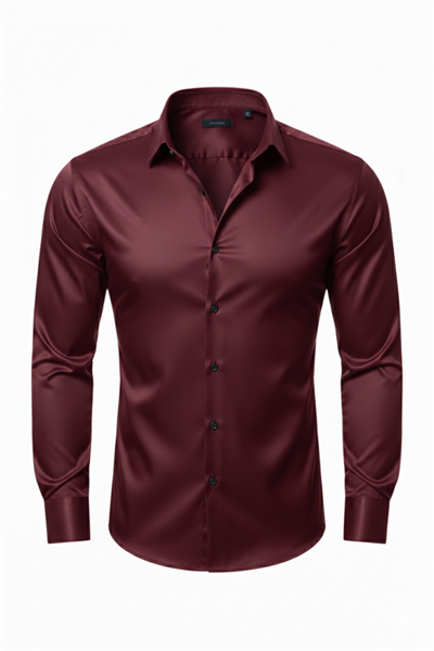 Erkek Saten Klasik Gömlek