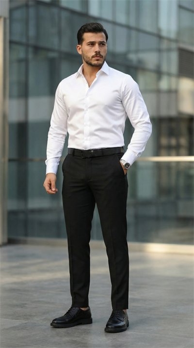 Erkek Saten Klasik Gömlek