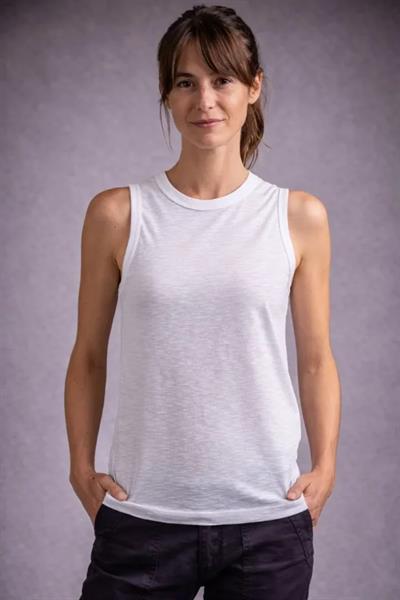 Flamlı Kumaş Sıfır Kolsuz Atlet  Basic Spor Üst, Günlük Ve Fitness Kullanımına Uygun - Beyaz