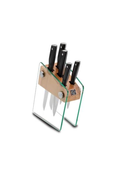 KORKMAZ A685 Korkmaz Vetra Cam Standlı Bıçak Seti Krm0031