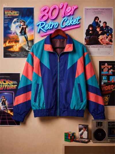 Kadın - Erkek 80ler Dönemi Retro Ceket