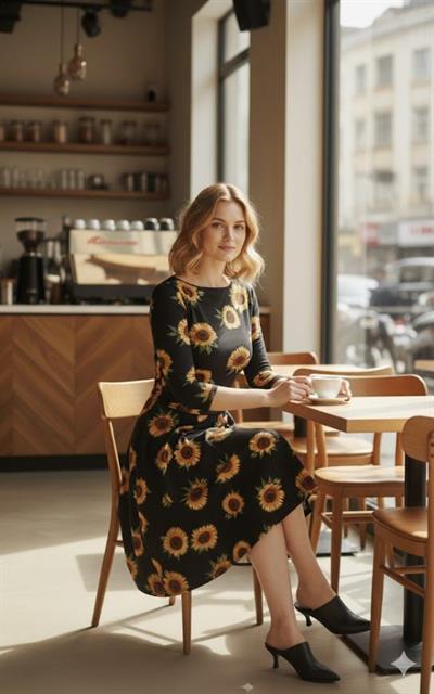 Kadın Fakir Kol Bisiklet Yaka Midi Mikro Elbise