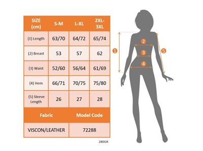 Kadın Kısa Kollu Yuvarlak Yaka Viskon Bluz + Kolsuz Fermuarlı çatlak Deri Yelek