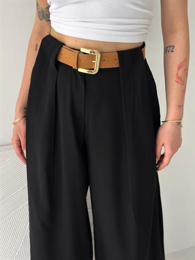 Kadın Pileli Kemerli Pantolon