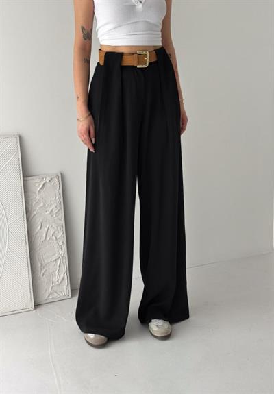 Kadın Pileli Kemerli Pantolon