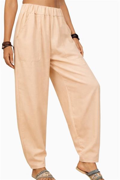 Kadın Yüksek Bel Cep Detaylı Pantolon