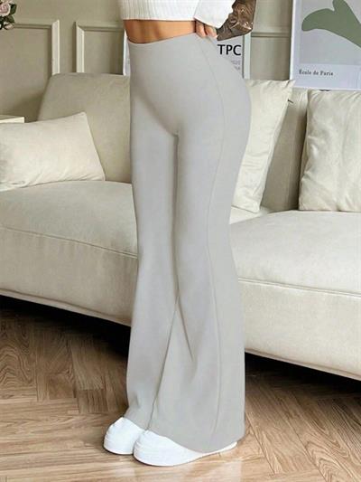 Kadın Yüksek Bel Ispanyol Paçalı Pantolon Tayt