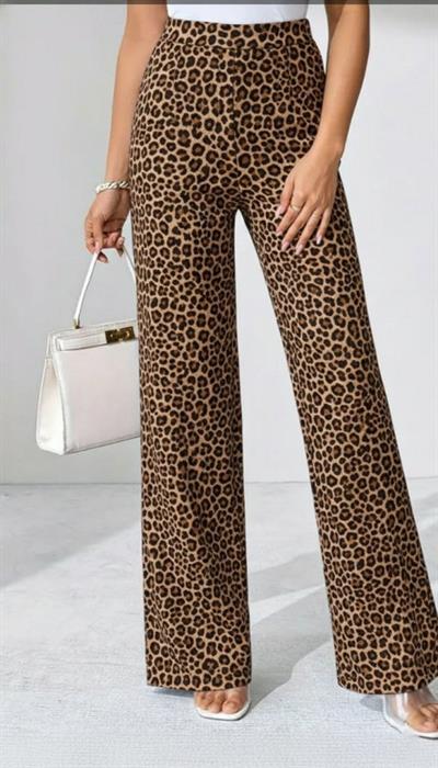 Kadın Yüksek Bel Paçaya Doğru Geniş Dalgıç Pantolon