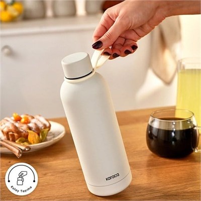 Karaca Aly Soft Touch Çelik Sızdırmaz Termos 500 Ml Taş
