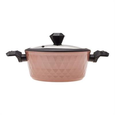 Karaca Bio Diamond Antibakteriyel Kulplu 7 Parça Tencere Seti Rose Gold