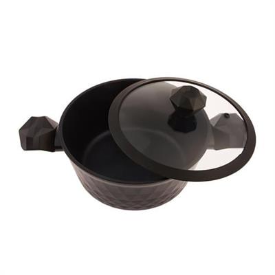 Karaca Biodiamond Antibakteriyel Kulp 7 Parça Tencere Seti Siyah