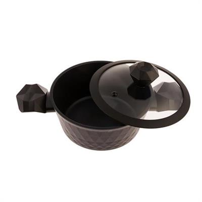 Karaca Biodiamond Antibakteriyel Kulp 7 Parça Tencere Seti Siyah