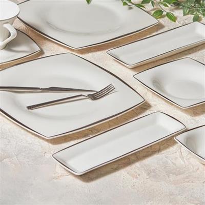 Karaca Fine Pearl Agate 26 Parça 6 Kişilik Kare İnci Kahvaltı Takımı