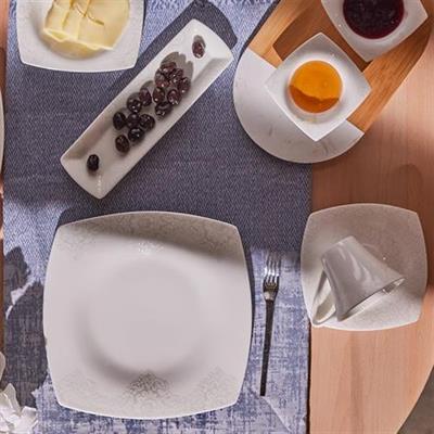 Karaca Fine Pearl Helen 26 Parça İnci Kahvaltı Seti Kare