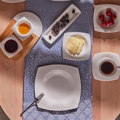 Karaca Fine Pearl Helen 26 Parça İnci Kahvaltı Seti Kare