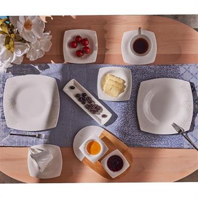 Karaca Fine Pearl Helen 26 Parça İnci Kahvaltı Seti Kare