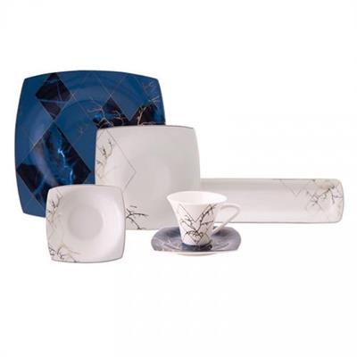 Karaca Fine Pearl Midnight 26 Parça 6 Kişilik İnci Kahvaltı Seti Kare