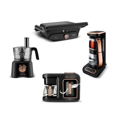 Karaca Gurme Luxury 2.0 Elektrikli Evlilik Paketi Tost, Kahve, Çay Makinesi Ve Mutfak Robotu Black Copper