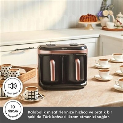 Karaca Hatır Hüp Düet Aroma İkili Türk Kahve Makinesi Rosegold