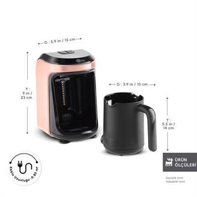 Karaca Hatır Hüps Aroma Sütlü Türk Kahve Makinesi Rosegold
