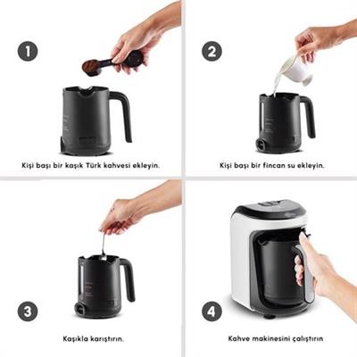 Karaca Hatır Hüps Aroma Sütlü Türk Kahve Makinesi Pearl White