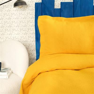 Karaca Home Cedric Sarı Çift  Kişilik Yatak Örtüsü
