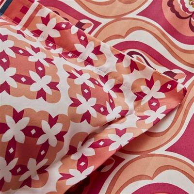 Karaca Home Cordelia Saten Çift Kişilik Nevresim Takımı Turuncu